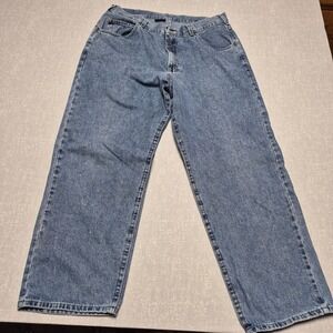 Lee Dungarees Mens 38x30 Loose Fit Jeans Medium Wash Denim Straight Leg 2012510